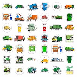 BulbaCraft Garbage Truck Stickers, Trash Truck