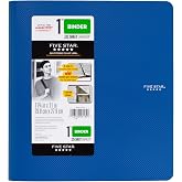 Five Star 1 Inch 3 Ring Binder, Plastic, Blue (38900)