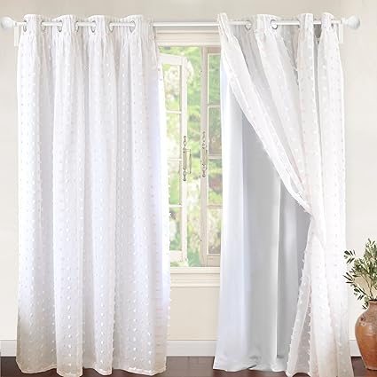 Amazon Com Driftaway Lily White Pinch Pleated Voile Sheer