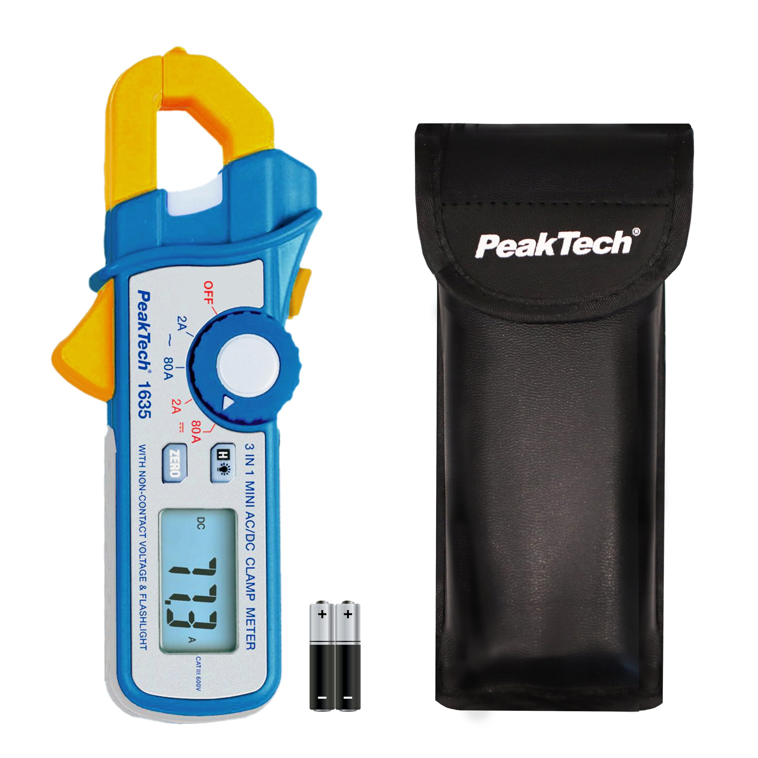 PeakTech P 1635 Creeping Current and Leakage Current Clamp with 1 mA Resolution and NCV, 1 piece