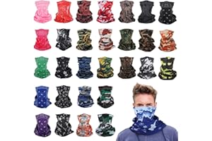 Anjetan 30 Pcs Neck Gaiters Scarves, Elastic Sports Wrap Headband, Sweat Absorbing Head Wrap, Polyester Fiber, 9.84 x 16.69 Inch Scarves, for for Women Men, Yoga Running