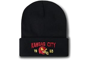 CUSFUK City Classic Team Year Football Embroidered Beanie for Men Women Football Color Style Beanie Dad Hat for Football Fans Gifts