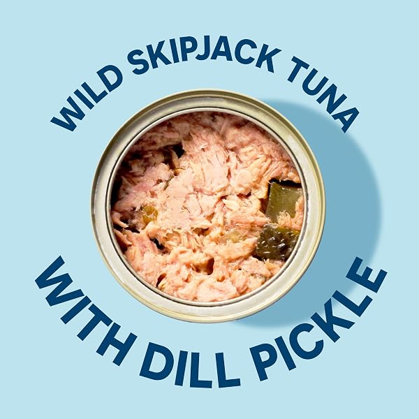 WILD PLANET WILD SKIPJACK TUNA WITH DILL PICKLE TINNED FISH, CANNED TUNA, SUSTAINABLY WILD-CAUGHT, 3 OZ PACK OF 1