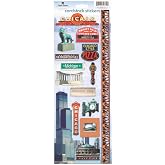 Paper House Productions Chicago Cardstock Sticker Sheet for Crafts, Scrapbooking &amp; Collecting - Iconic Chicago