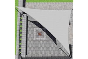 Patio Paradise 16' x 16' x 22.6' Light Gray Sun Shade Sail Right Triangle Shade Canopy Heavy Duty Pergolas Cover Cloth, Sunlight Block Fabric for Outdoor Backyard