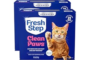 Fresh Step Clean Paws Advanced Multi Cat Clumping Litter with Febreze Freshness, 18.5 lb Each, Pack of 2 (Package May Vary)
