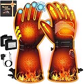 Meoneo Heated Gloves for Men Women - Rechargeable Battery Electric Gloves Waterproof & Double Windproof Winter Gloves for Camping Fishing Ski Hunting Riding Motorcycle Outdoor
