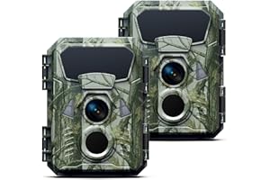 Trail Camera 2 Pack - 2025 Upgrade 4K 48MP HD Night Vision Motion Activated Waterproof 120° Wide Angle Game Camera Trail Cam 
