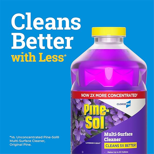 CLOROXPRO PINE-SOL MULTI-SURFACE CLEANER, ALL PURPOSE CLEANER, LAVENDER CLEAN, 80 FLUID OUNCES (PACKAGE MAY VARY)