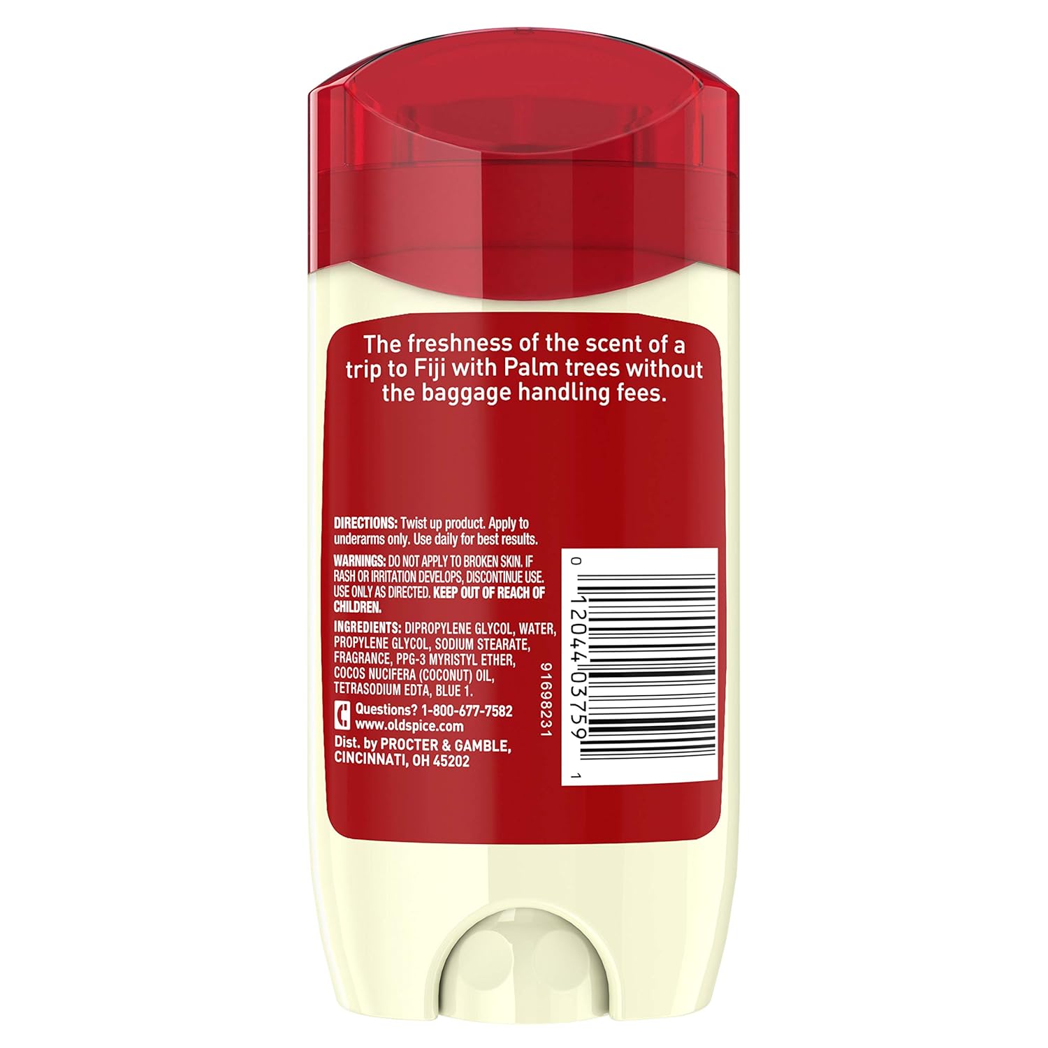 Old Spice Aluminum Free Deodorant for Men, Fiji with Palm Tree Scent, 3.0 Ounce, (Pack of 3) : Beauty