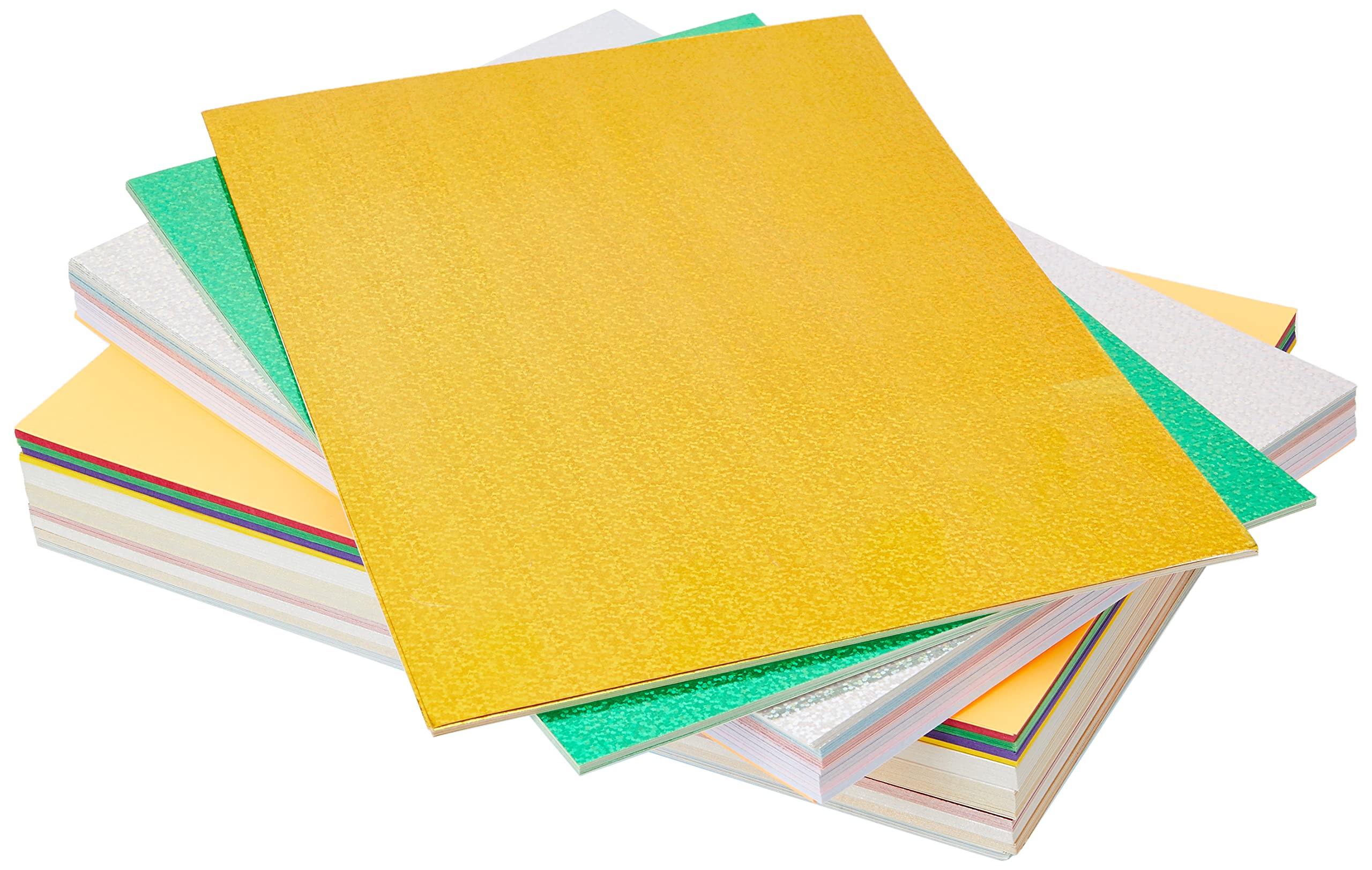 Scola A4 Creative Card Pack, 200 Sheets, Assorted Colors and Finishes, Ideal for Schools and Kids