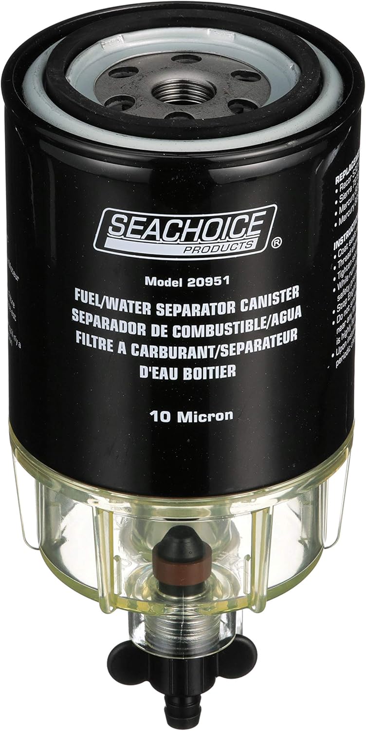 Seachoice 20931 Outboard Engine Fuel/Water Separating Filter Kit, 10 Micron : Boat Fuel Filters : Sports & Outdoors