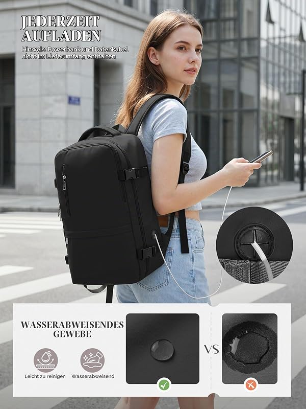 für Ryanair Handgepäck 45x36x20 Rucksack Flugzeug Reiserucksack — Foto 5 von 7