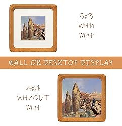 Gdfmsc Square 4x4 Picture Frame with Mat for