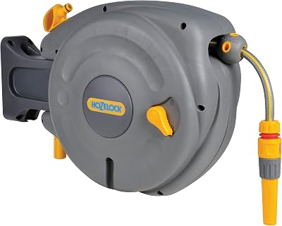 Hozelock Mini Auto Reel Hose Pipe 10m Wall Mounted Auto Retracting Hose