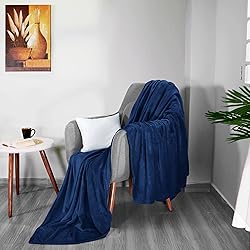 Utopia Bedding Fleece Blanket Queen Size Navy