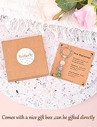 10mm Natural Crystal Keychain Gift for New