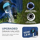 furrybaby Large Dog Paddling Pool Foldable Navy 120x30 cm Non-Slip Drain view 5