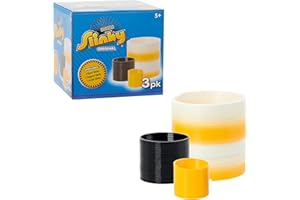 Just Play The Original Slinky® Brand 3-Pack: 1 Giant, 1 Classic, and 1 Slinky Junior Walking Plastic Spring Toy, Kids Toys for Ages 5 Up, Amazon Exclusive