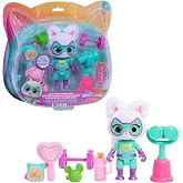 Disney Jr. SuperKitties Su-Purr Wild Ready Furr Action Bitsy Figure | 7-Piece Set, 5.5-Inch Poseable Figure, Furry Tail and Ears, Each Sold Separately, Stocking Stuffer, Gifts, Presents, Ages 3+