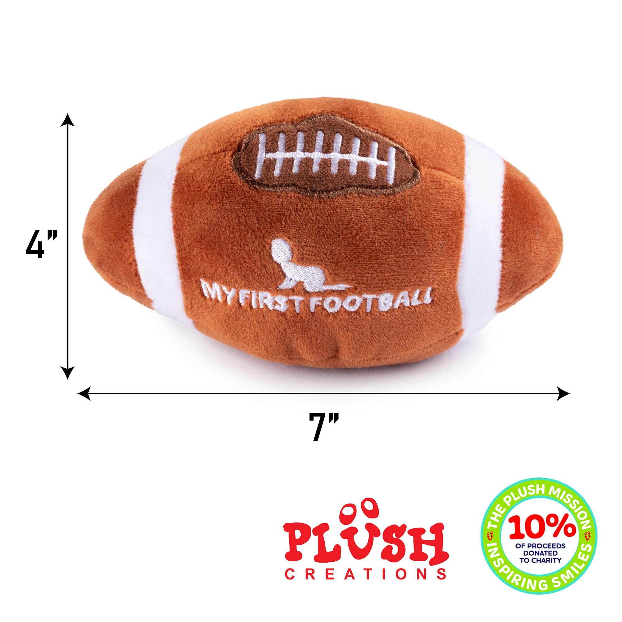 Plush Baby Football Rattle | Baby Football Toy | Learning Content | Great Gift for Baby and Toddler Girls or Boys | 0-36 Months
