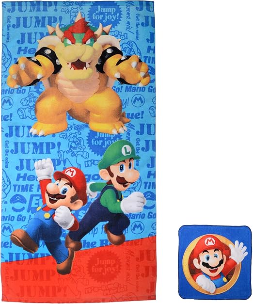 super mario hooded towel