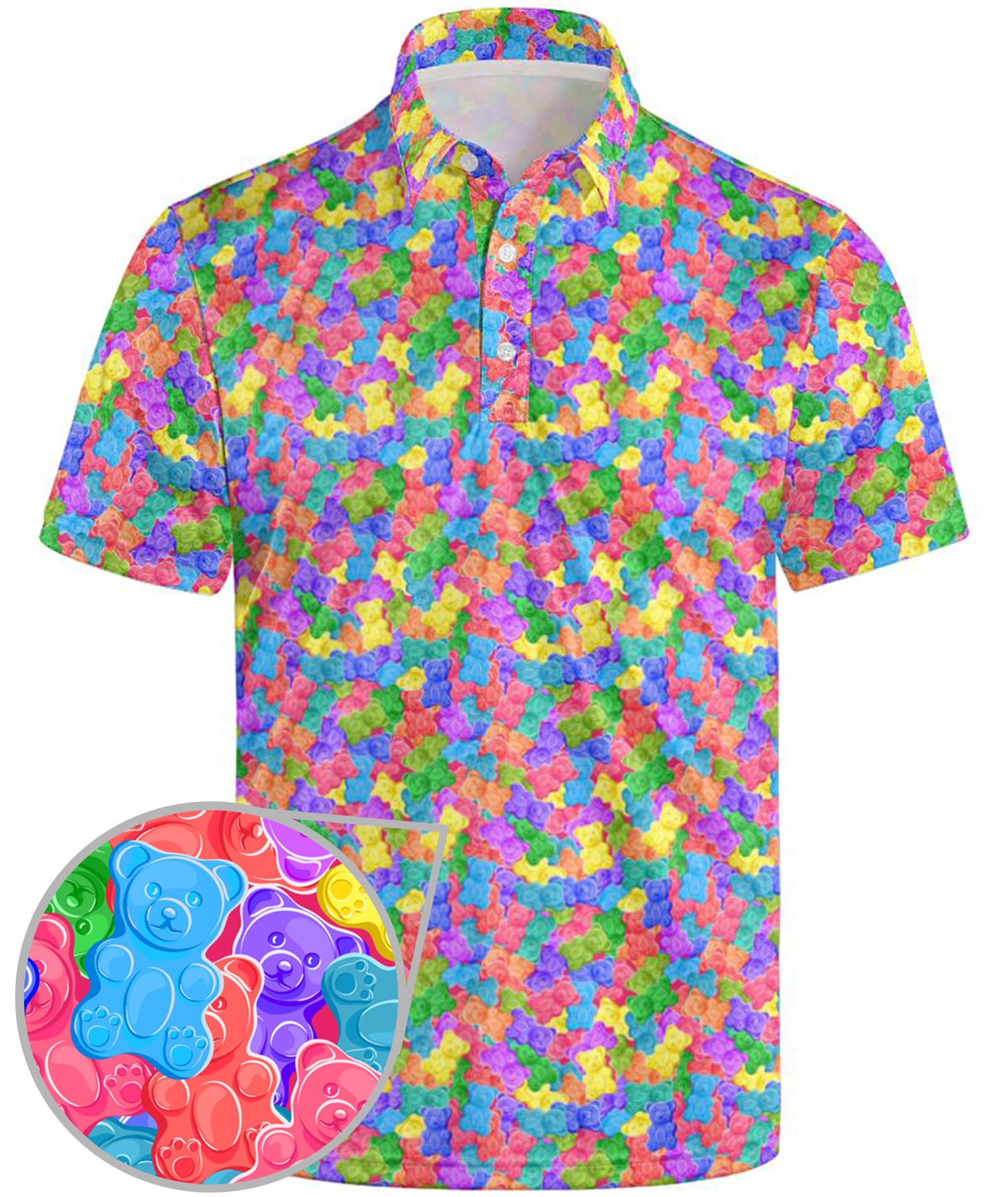 Funny Golf Shirts for Men Crazy Funny Golf Polo
