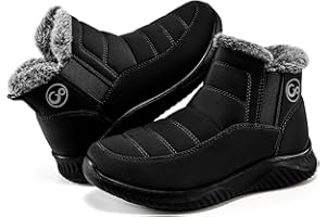 Ecetana Womens Snow Boots Winter Shoes: Ankle Booties Warm Fur Lined Waterproof Non-Slip Boots for Women