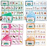 Zwttey Irregular Verbs/Plural Nouns/Degrees of Comparison/Verb Tense 4 Themes English Flashcards Vocabulary Building Pocket Cards Grammar Educational Learning Aids Pre-Kindergarten Classroom Supplies