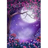 Txtains Fantasy Tree with Flowers Daisy Poppy Moon and Butterflies Spring Summer Garden Flag 12 x 18 Inch Double Sided Yard House Outdoor Banner Decor