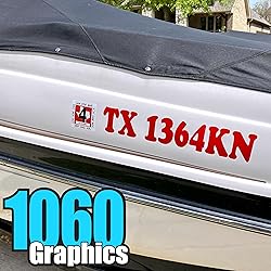 1060 Graphics 3" high Custom Boat Registration