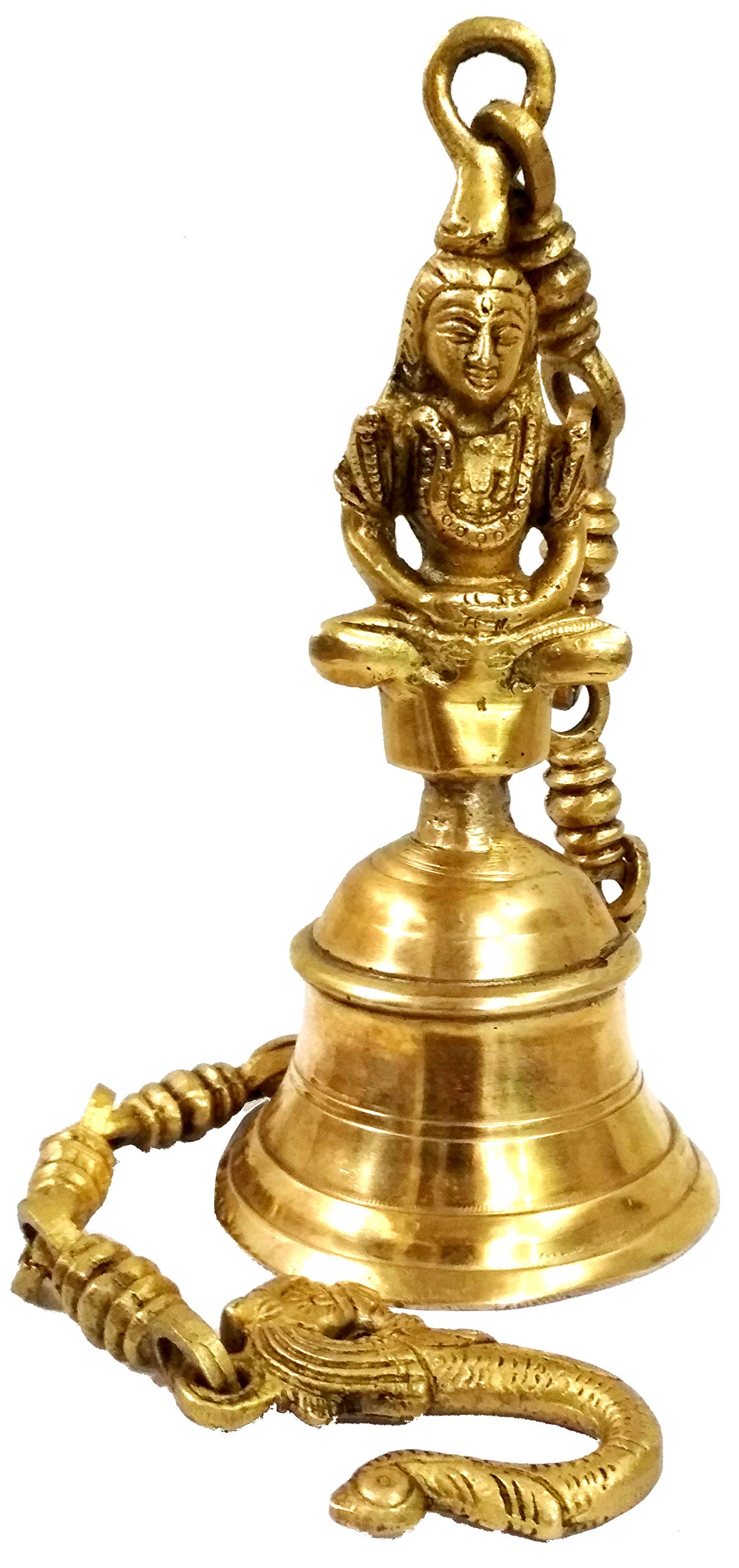 Purpledip Brass Hanging Bell Lord Shiva Bholenath Mahadev: Melodious Meditative Sound (11756)