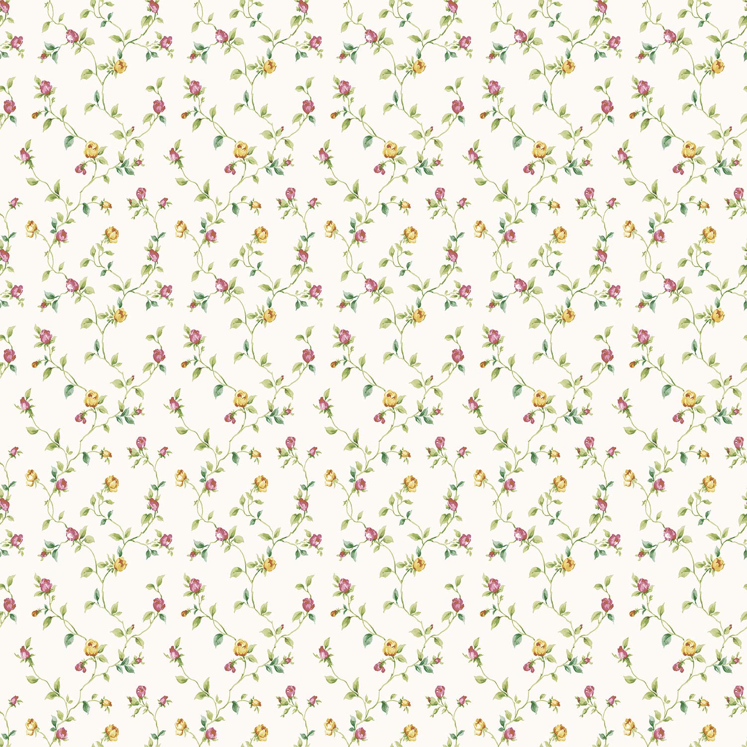 Galerie G67936 Miniatures 2 Rose Bud Trellis Design Wallpaper, Red/White, 10m x 53cm