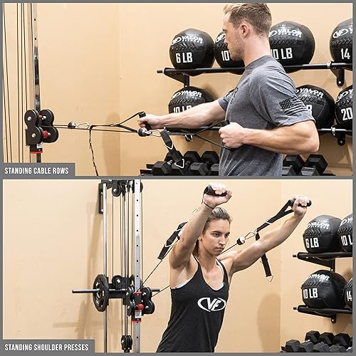 Valor Fitness BD-62 Wall Mounted Cable Machine with Adjustable