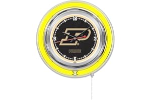 Holland Bar Stool Co. NCAA Unisex-Adult Double Neon Ring, 15" Dia. Logo Clock