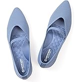Frank Mully Womens Flats with Straps Pointed Toe Flat Shoes Low Wedge Heel Comfortable Arch Support Flats for Women