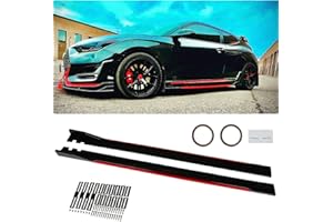 JMTBNO Universal Gloss Black Rocker Panel Extension Lower Side Skirts Body Kit 2M/78.7inch