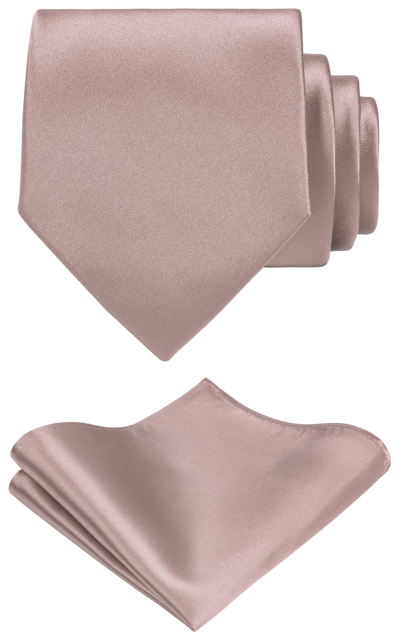 TIE G Solid Satin Woven dyed Color Formal Black