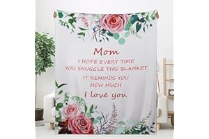 HITTOYS Gifts for Mom Blanket, Soft Flannel Throw Blanket Gifts for Mom from Daughter, Best Mom Birthday Blanket 60" x 50" Pink