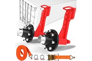 YOEGOWU 2-Pack Shipping Container Wheels Kit with 8 Lug Bolt-On Spindle,Heavy-Duty Shipping Container Axles for Up to 40ft Containers, 8800LB Capacity, Shipping Container Accessories (8 Lug x 6.5)