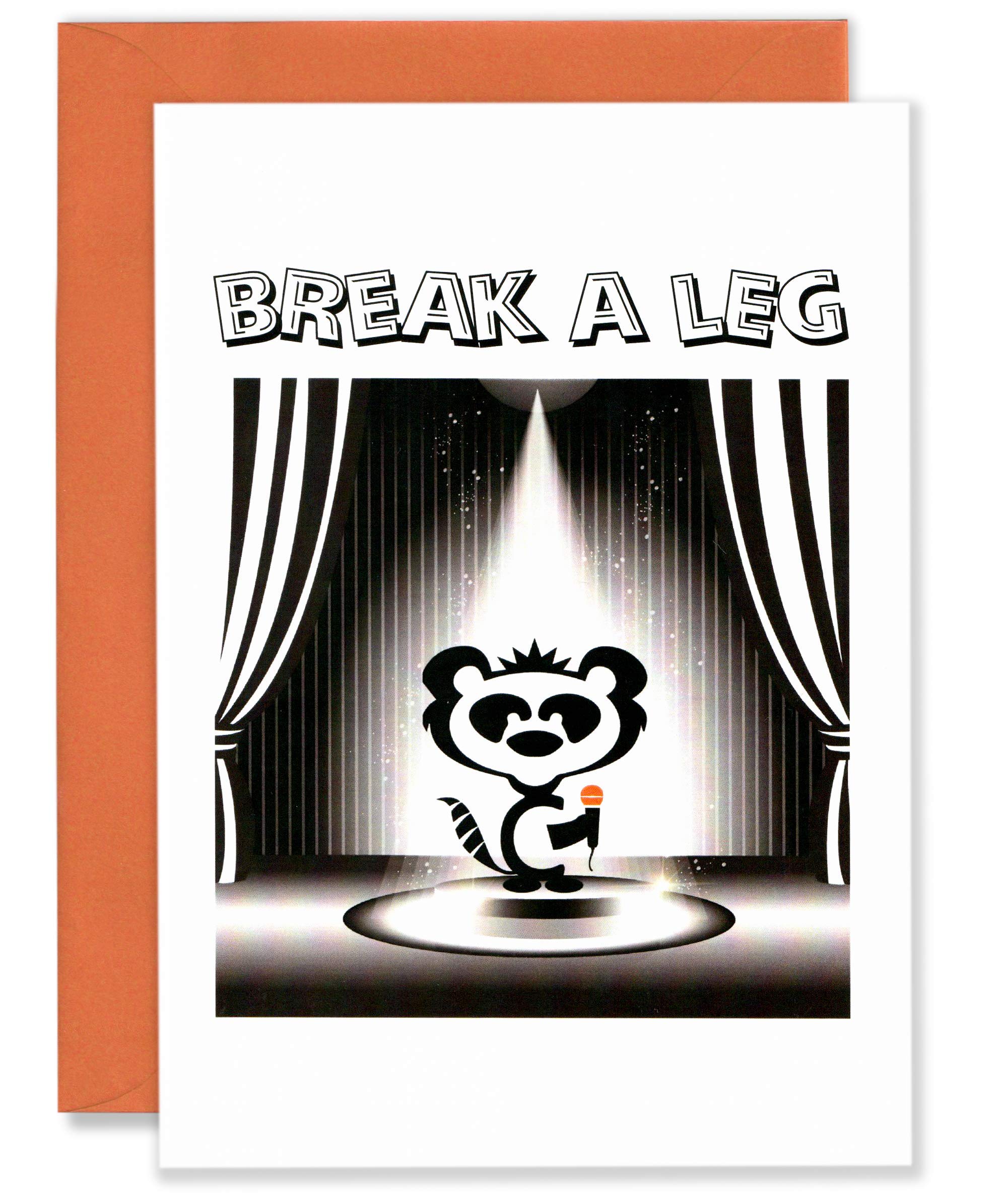 Curious Cards - Break a Leg - Funny Office Encouragement | Good Luck Poem Verse Greetings Card for Actor | Actress | Theatre | Performer | Stage | Audition | Singer | Speaker