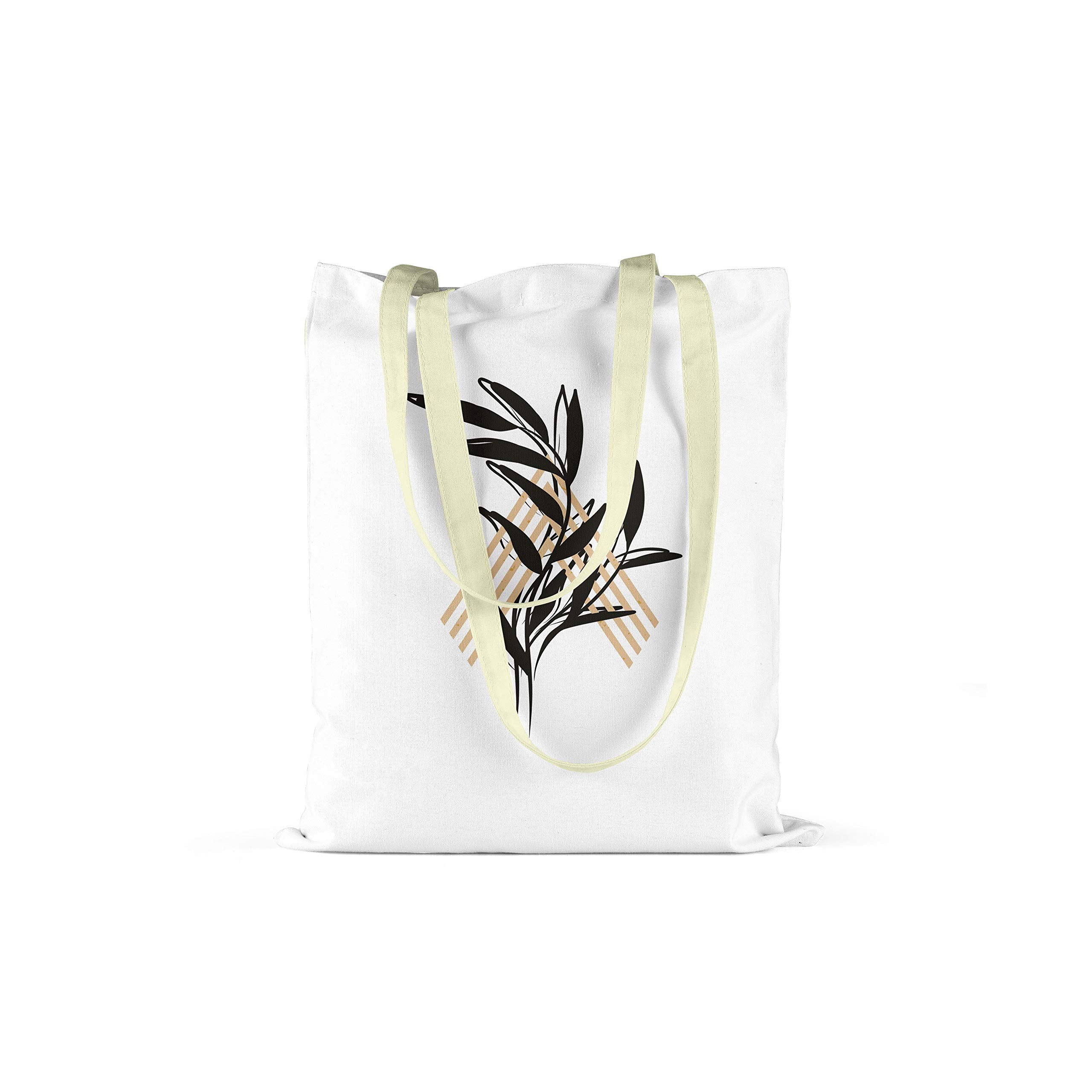 Bonamaison Printed Tote Bag, Reusable Grocery Bag, Shopping Bag, Machine Washable, Foldable, Canvas Cloth Bag with Handles, Size: 34x40 Cm