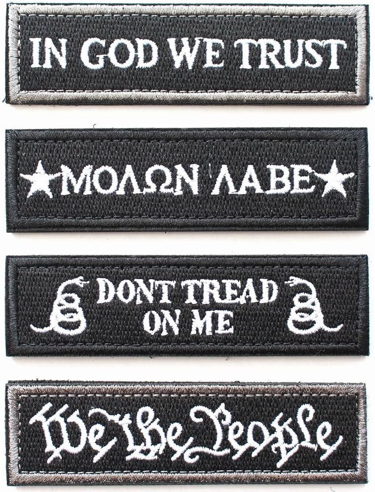 Housoner Bundle Tactical Military Morale Patch Set (Black)