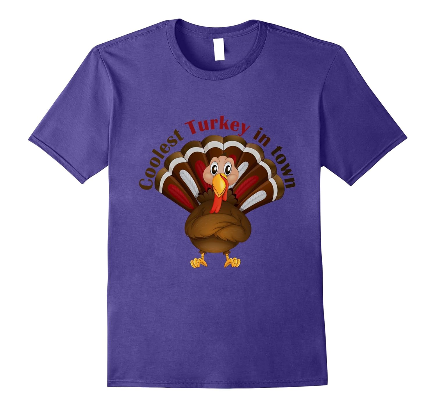 Coolest Turkey in town Cool Turkey Thanksgiving T-shirt-Rose