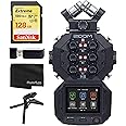 Zoom H8 8-Input / 12-Track Portable Handy Recorder For Podcasting, Music, Field Recording + 128GB Memory Card + SD Card Reader + Table Tripod Hand Grip – Top Value Accessory Bundle