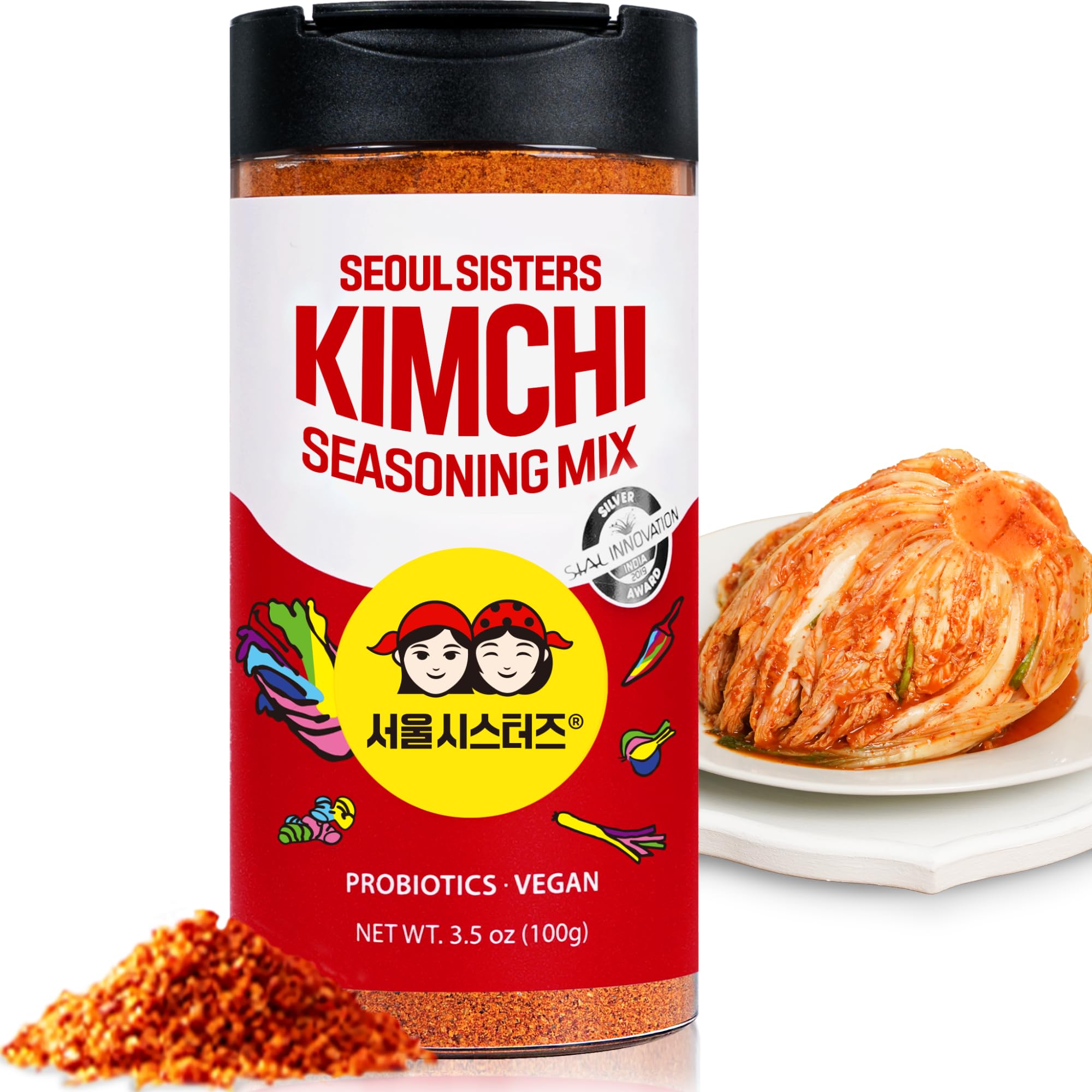 Photo 1 of SEOUL SISTERS KIMCHI SEASONING MIX, 3.5 oz (100g) 1EA - Rich in Probiotics, Perfect for BBQ, Meat, Chicken, and Vegetables