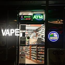 LED VAPE Sign for Business,32x10 inch Vape Smoke