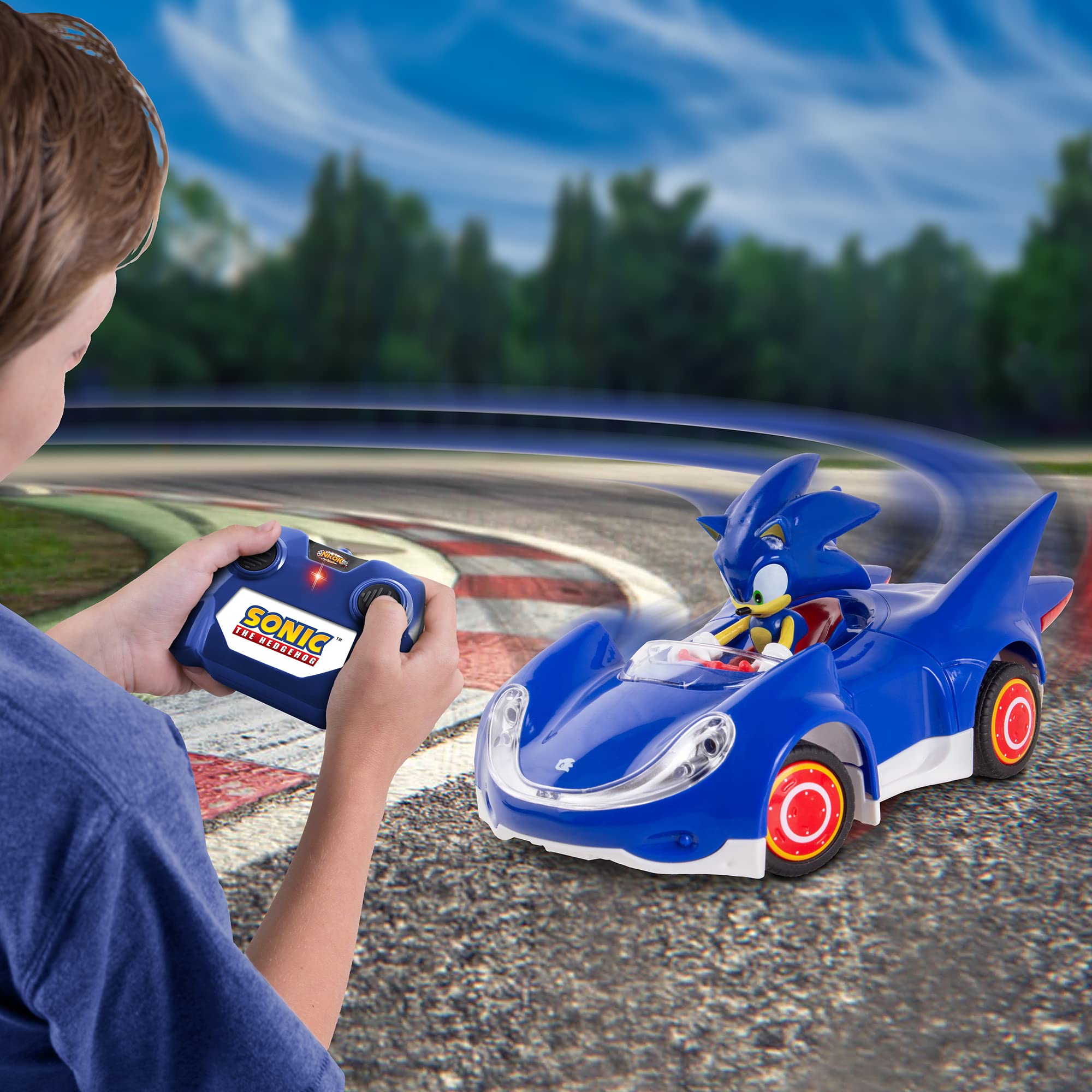 Sonic & Sega All-Stars Racing RC: Sonic - NKOK (681), 1:28 Scale 2.4GHz Remote Controlled Car, 6.5