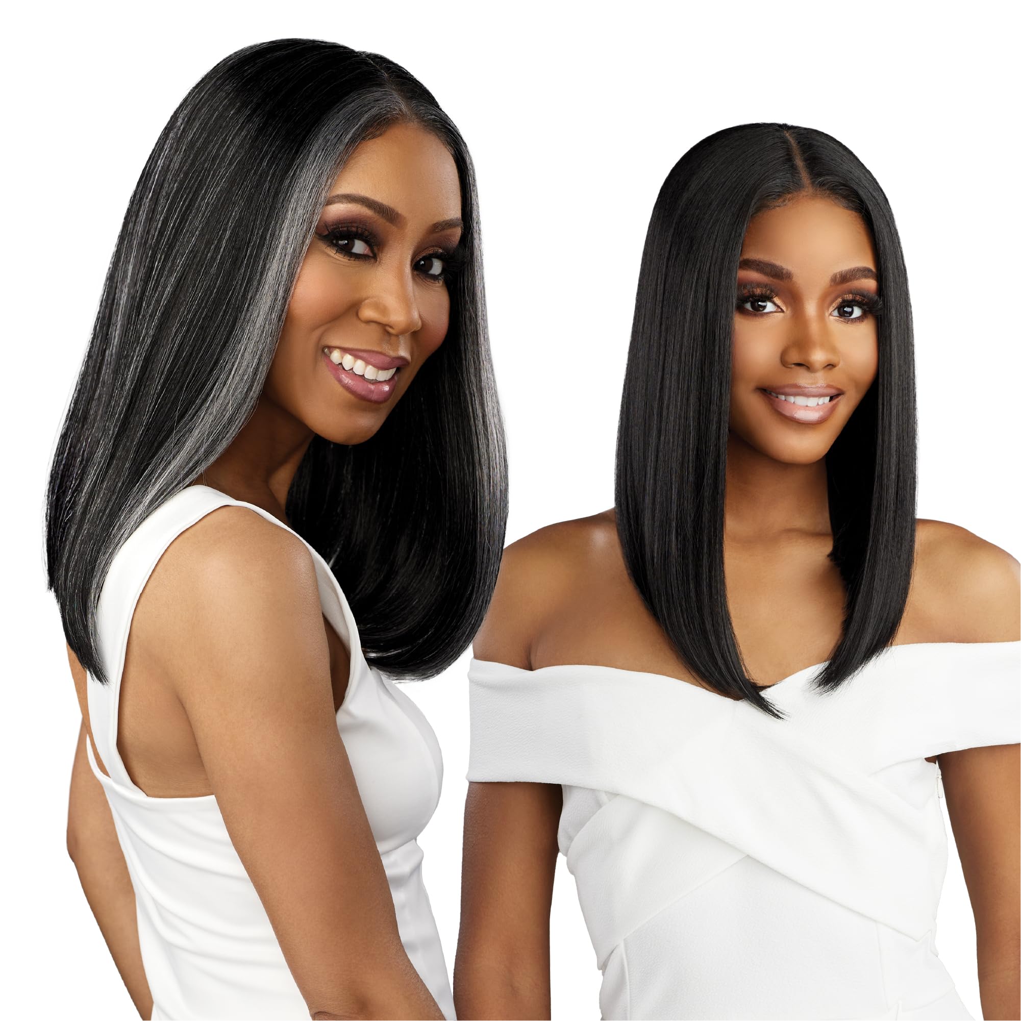 Sensationnel Synthetic Dashly Salt & Pepper Hd Lace Front Wig - Sp Lace Unit 5 (Color:2 DARK BROWN)