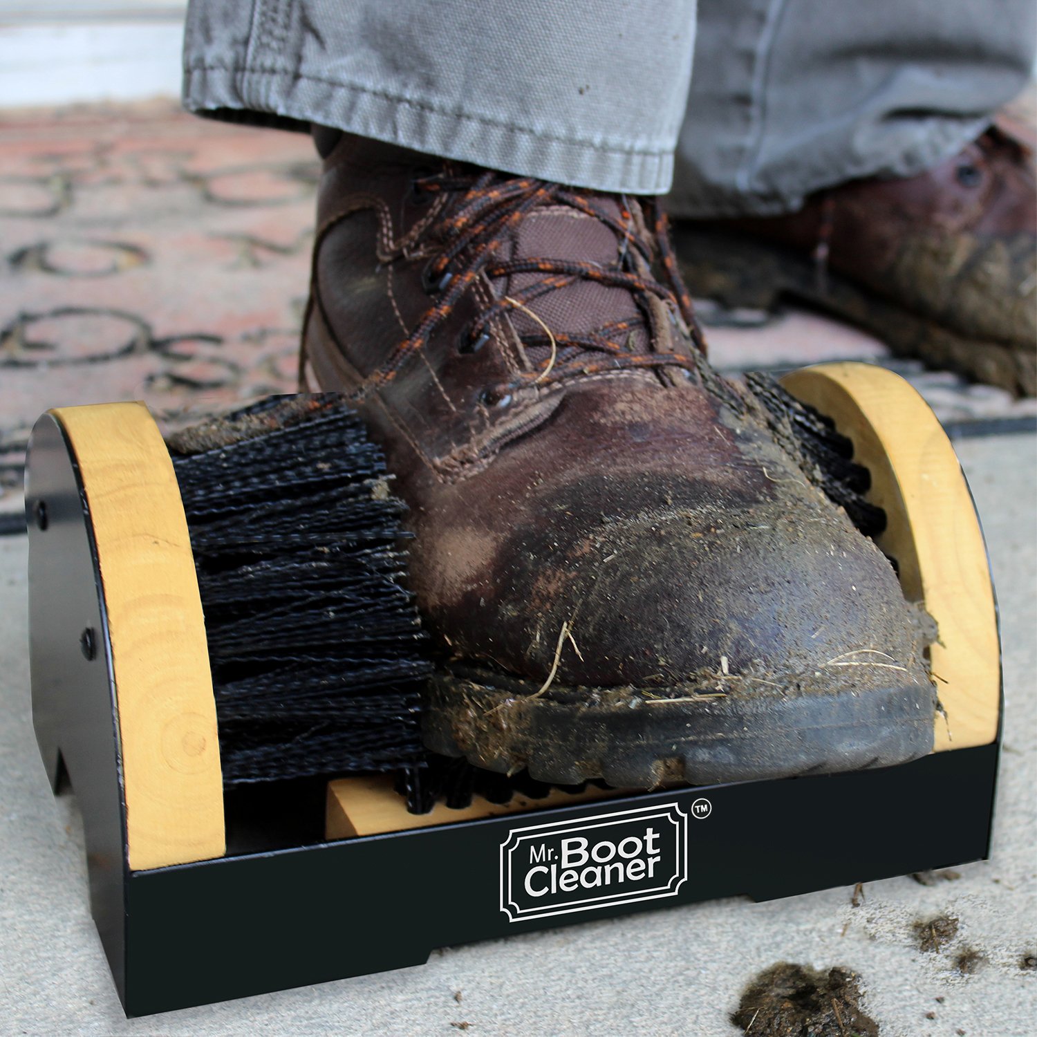 Boot Brush Cleaner Floor Mount Scraper Commercial With Hardware Indoor